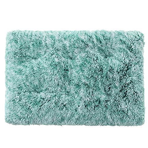 TUPMITUPO Hunde Bett Katzenbett Hundebett Flauschig Haustiermatte Hundematte Plüsch Winter Warme Schlafmatte Hundebett Bequeme Katzenhütte Zwinger Heimtierbedarf, Farbverlauf Grün, M-65x50cm von TUPMITUPO