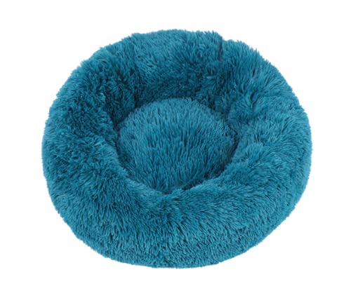 TUPMITUPO Hunde Bett Katzenbett Hundebett Flauschig Hundehütte, Katzenhütte, Runde Haustierhütte Aus Plüsch, Warme Wintermatte, Hundematte, Hundebett, Haustierbett, Heimtierbedarf, Blau, 40cm【420g】 von TUPMITUPO