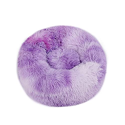 TUPMITUPO Hunde Bett Katzenbett Hundebett Flauschig Pet Mat Langer Plüsch Pet Nest Pet Mat Deep Sleep Pet Supplies, Tie Dye Purple, 40cm von TUPMITUPO