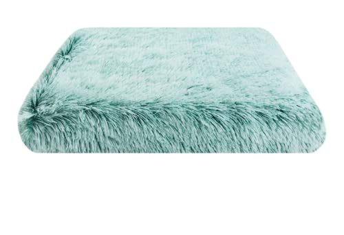 TUPMITUPO Hunde Bett Katzenbett Hundebett Flauschig Plüschhütte Katzenmatte Haustierhütte Deep Sleep Hundeschlafsofa Haustierbedarf, Xxl120x80x7(cm), Farbverlauf Grün von TUPMITUPO