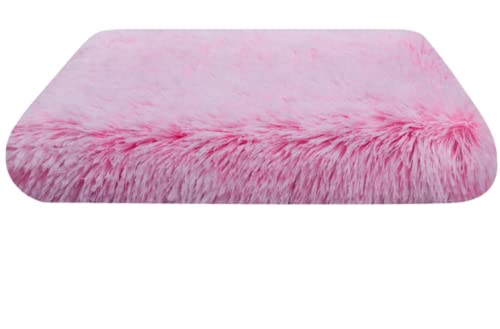 TUPMITUPO Hunde Bett Katzenbett Hundebett Flauschig Plüschhütte Katzenmatte Haustierhütte Deep Sleep Hundeschlafsofa Heimtierbedarf, Xl100x60x7(cm), Gradient Rose Red von TUPMITUPO