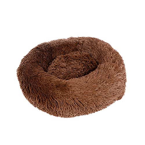 TUPMITUPO Hunde Bett Katzenbett Hundebett Flauschig Runde Herbst- Und Wintertiefschlafhütte, Haustiernest, Plüsch, Hundematte, Katzenmatte, Haustiermatte, Kaffee, 100 von TUPMITUPO