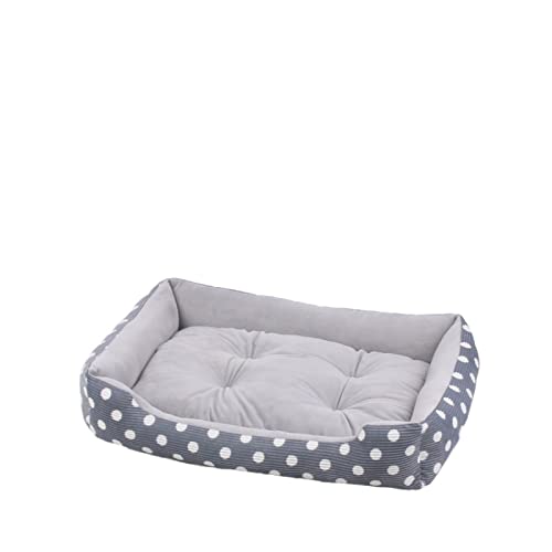 TUPMITUPO Hunde Bett Katzenbett Hundebett Flauschig Teddy Zwinger Four Seasons Universal Haustier Hundebett Matte Große Und Kleine Hunde Und Katzen Heimtierbedarf Blaugrau 110cm von TUPMITUPO