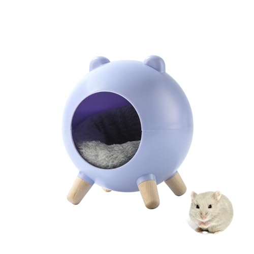 TUTU&LELE Hamsterversteck Winziges Haus Versteck und Lebensraum, Weltraumelfenverstecknest, strapazierfähiges Hamsterbett mit runden dicken Plüsch-Pads, für Mäuse, Rennmäuse, Hamster zum Spielen von TUTU&LELE