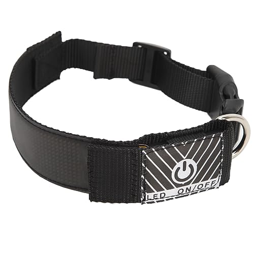 Wiederaufladbares Sicherheitshalsband für Hunde, Benutzerfreundliches, Programmierbares LED-Halsband, Einfarbig, für Camping (Rot) von TUWEI