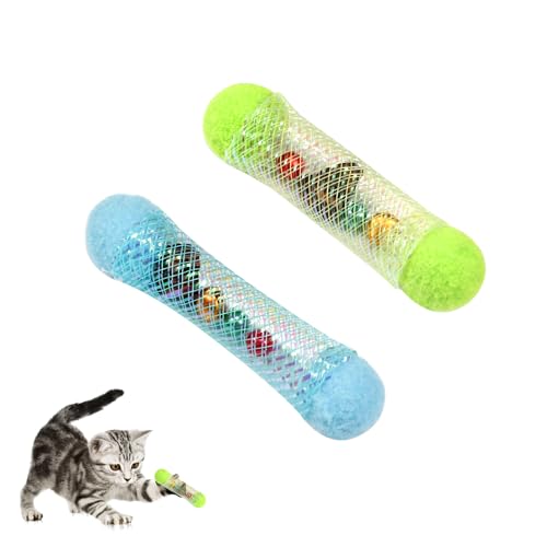 Katzenfedern, interaktives Katzenfederspielzeug mit Glocke, langlebiges Katzenspielzeug für Kätzchen und junge Katzen, ideal für körperliche Stimulation, Zahnreinigung, Kauen, Schlagen, Beißen, 2 Katzenfedern, interaktives Katzenfederspielzeug mit Glocke, langlebiges Katzenspielzeug für Kätzchen und junge Katzen, ideal für körperliche Stimulation, Zahnreinigung, Kauen, Schlagen, Beißen, 2 von TUYOBG
