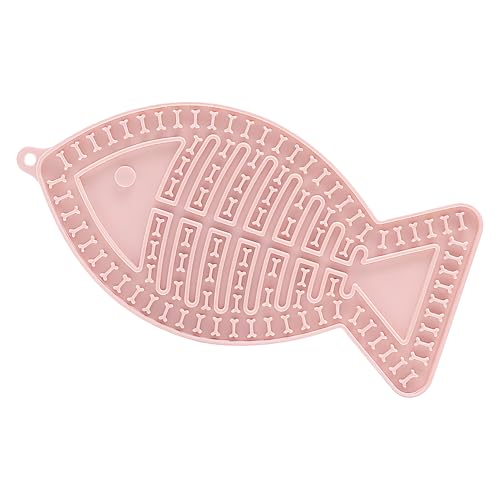 Licky Mats für Hunde mit Saugdesign, Silikon Hund Leckmatte für tägliches Training und entspannendes Baden, Licky Mats für Katzen mit Leckerli-Spreizfunktion, Haustier Slow Feeder Fischform Pad Licky Mats für Hunde mit Saugdesign, Silikon Hund Leckmatte für tägliches Training und entspannendes Baden, Licky Mats für Katzen mit Leckerli-Spreizfunktion, Haustier Slow Feeder Fischform Pad von TUYOBG
