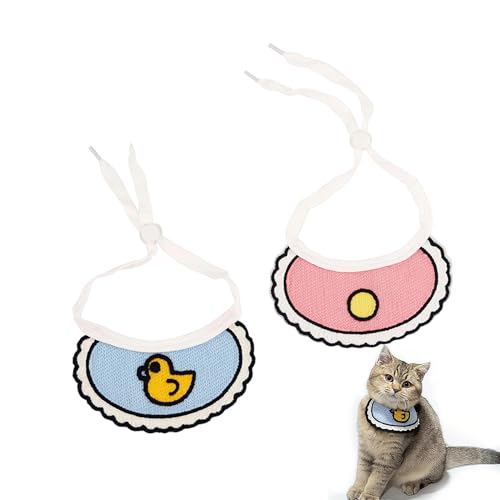 Niedliches Haustier-Lätzchen, Halstuch für Katzen und Welpen, stilvolles, verstellbares Katzen-Outfit-Halsband, bequeme und weiche Baumwoll-Kleidungszubehör für den täglichen Gebrauch und Niedliches Haustier-Lätzchen, Halstuch für Katzen und Welpen, stilvolles, verstellbares Katzen-Outfit-Halsband, bequeme und weiche Baumwoll-Kleidungszubehör für den täglichen Gebrauch und von TUYOBG