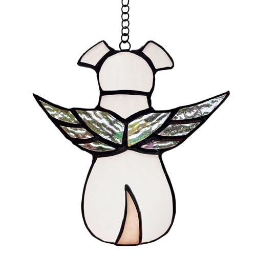 TUYOBG Acryl Engel Hund Gedenkgeschenke mit Kette - Fenster hängende Haustier Gedenktafel für den Verlust eines Hundes, Hundeornament, Haustier Gedenkgeschenke für Wohnzimmer, Schlafzimmer TUYOBG Acryl Engel Hund Gedenkgeschenke mit Kette - Fenster hängende Haustier Gedenktafel für den Verlust eines Hundes, Hundeornament, Haustier Gedenkgeschenke für Wohnzimmer, Schlafzimmer von TUYOBG