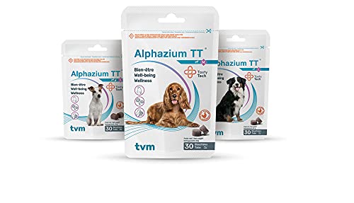 TVM Alphazium TT | 30 Stück | Größe S - Für kleine Hunde | Ergänzungsfuttermittel für gestresste Hunde und Katzen | Für außergewöhnliche Situationen wie z.B. Tierarztbesuche von TVM