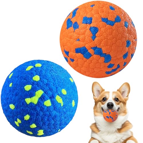 Hundebälle, Kauspielzeug Tennis für aggressive Hunde, interaktives Spielzeug zum Werfen und Fangen, leichtes Spielzeug, das auf dem Wasser schwimmt, Bälle für große/mittelgroße/mittelgroße Welpen von TVM