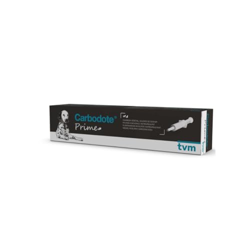 TVM Carbodote Prime Doser | 60 ml | Ergänzungsfuttermittel für Hunde & Katzen | Zur Verwendung nach der Aufnahme von unerwünschten Substanzen | Hohe Konzentration Natriumsulfat von TVM