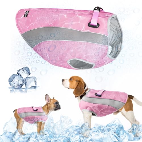 2 in 1 Winterhundemantel und Sommer Hundekühlweste Geschirr reflektierende Kühljacke, leichte Hundemantel mit Verdunstungskühlungs-Mikrofasertechnologie für Outdoor, Jagd, Training und Camping 2 in 1 Winterhundemantel und Sommer Hundekühlweste Geschirr reflektierende Kühljacke, leichte Hundemantel mit Verdunstungskühlungs-Mikrofasertechnologie für Outdoor, Jagd, Training und Camping von TVMALL
