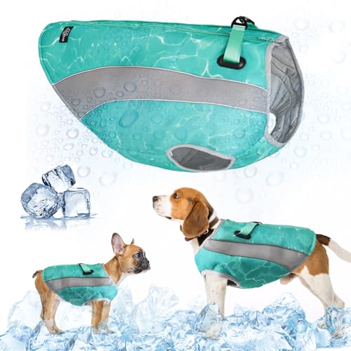 2 in 1 Winterhundemantel und Sommer Hundekühlweste mit Geschirr-D-Ringen, Verdunstungskühlmantel für Hunde, atmungsaktive Kühljacke für Haustiere, reflektierende Sicherheits-Kühlweste für Welpen 2 in 1 Winterhundemantel und Sommer Hundekühlweste mit Geschirr-D-Ringen, Verdunstungskühlmantel für Hunde, atmungsaktive Kühljacke für Haustiere, reflektierende Sicherheits-Kühlweste für Welpen von TVMALL