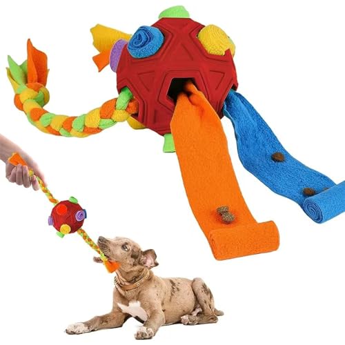 Interaktives Hundeschnüffelball Bereicherung Hund Puzzle Spielzeug, Haustier Leckerbissen Dispenser Spielzeug, Hund Foraging Spielzeug, Hund Gehirn anregende Spielzeug für kleine Mittlere Hund, Rot Interaktives Hundeschnüffelball Bereicherung Hund Puzzle Spielzeug, Haustier Leckerbissen Dispenser Spielzeug, Hund Foraging Spielzeug, Hund Gehirn anregende Spielzeug für kleine Mittlere Hund, Rot von TVMALL
