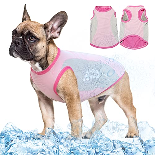 Leichte Hundekühlweste, Sicheres Atmungsaktives Sonnenbeständiges Hunde T-Shirt, UV-Schutz, kühlende Hundejacke mit reflektierendem Streifen für den Frühling Sommer, für kleine bis mittelgroße Hunde von TVMALL