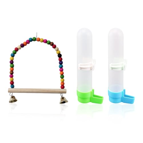 2 Vogelwassertränke und 1 Schaukelspielzeug, Vogelkäfigzubehör, Haustierbedarf, automatischer Wasserspender 2 Vogelwassertränke und 1 Schaukelspielzeug, Vogelkäfigzubehör, Haustierbedarf, automatischer Wasserspender von TVSVKWE