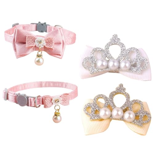 2 x Haustierhalsband mit Schleife und 2 x Haarnadeln für Haustiere, niedliches Halsband, verstellbares Halsband, Haustierverbandzubehör. 2 x Haustierhalsband mit Schleife und 2 x Haarnadeln für Haustiere, niedliches Halsband, verstellbares Halsband, Haustierverbandzubehör. von TVSVKWE