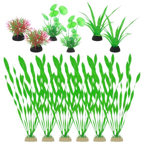 TVSVKWE 6 Stück simulierte Wasserpflanzen und 6 Stück Gras, Aquarium-Dekoration, Aquarium-Landschaftsbau, Kunststoffpflanzen. TVSVKWE 6 Stück simulierte Wasserpflanzen und 6 Stück Gras, Aquarium-Dekoration, Aquarium-Landschaftsbau, Kunststoffpflanzen. von TVSVKWE