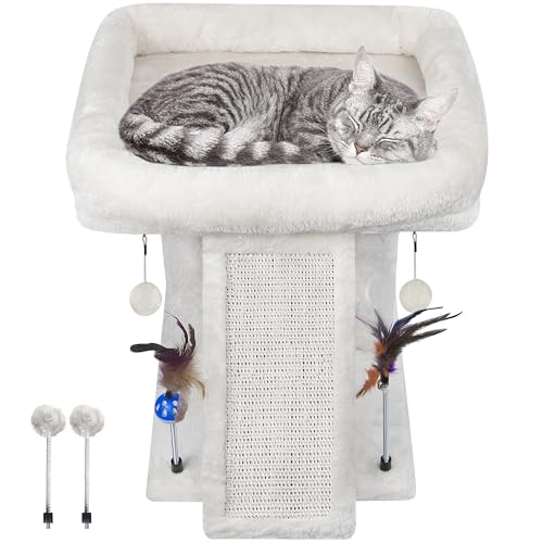 TWDEPART Kratzbaum mit Kratzbaum für Indoor-Katzen, Aktivitätszentrum, Kletterbaum, Katzenmöbel mit hängenden Bällen, Beige TWDEPART Kratzbaum mit Kratzbaum für Indoor-Katzen, Aktivitätszentrum, Kletterbaum, Katzenmöbel mit hängenden Bällen, Beige von TWDEPART