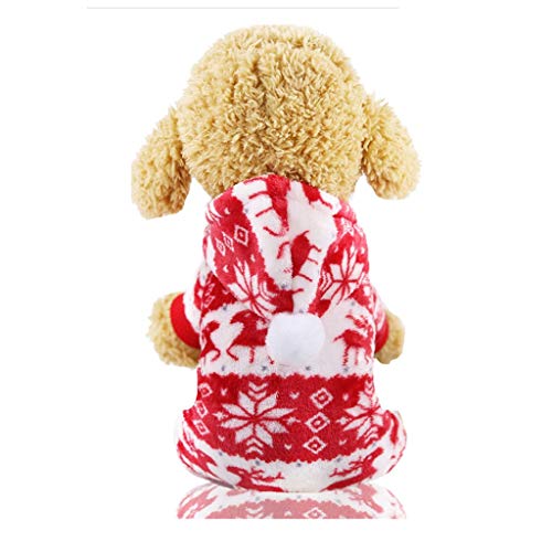 TWDYC Weiche Hund Jumpsuit Winter Hund Kleidung Pyjamas für kleine Welpenmantel Haustier Outfits Hund Hoodie Kleidung (Color : A, Size : S Code) von TWDYC