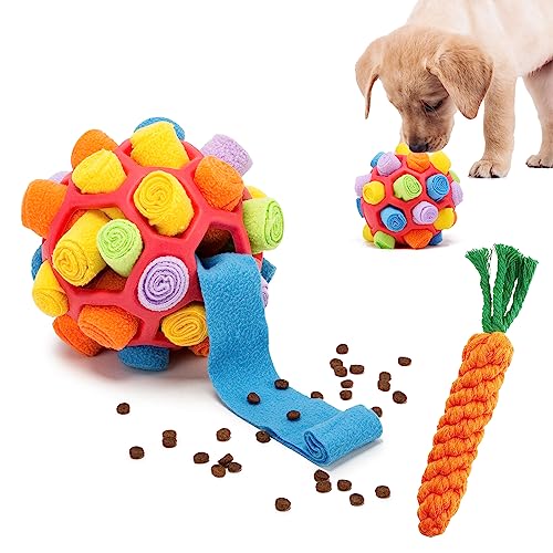 TWOPER Schnüffelball für Hunde - Hundespielzeug Schnüffelball Interaktiver Leckerliball und Slow Feeder für kleine bis große Rassen Hunde - Schnüffelmatte für Hunde zur Angstlinderung, Training und von TWOPER