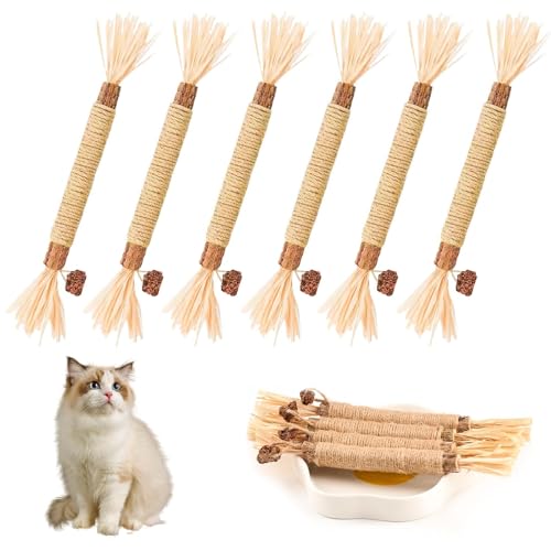 TXS GETRICH 10 Stück Katzenminze Stick, Katzenminze Sticks Katzenminze Spielzeug Knabberstangen Katze Zahnpflege Spielzeug für Katzen Helfen Bei Zahnstein & Mundgeruch Gesund Hygiene Zahnpflege von GETRICH