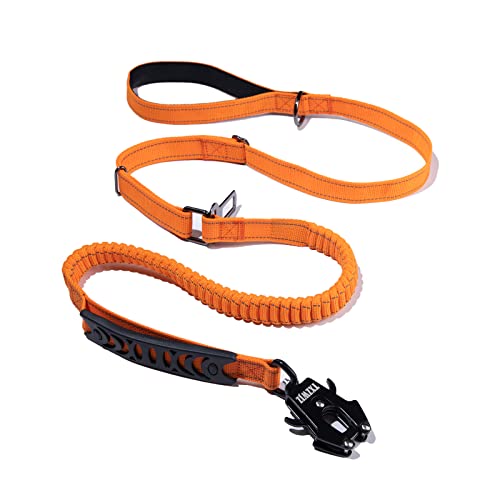 Taktische Hundeleine, Bungee-Frosch-Clip, verstellbare Hundeleine, strapazierfähig, mit Auto-Sicherheitsgurt, gepolstertem Griff und reflektierenden Fäden, für mittelgroße und große Hunde, 12,2 cm, Taktische Hundeleine, Bungee-Frosch-Clip, verstellbare Hundeleine, strapazierfähig, mit Auto-Sicherheitsgurt, gepolstertem Griff und reflektierenden Fäden, für mittelgroße und große Hunde, 12,2 cm, von TXZWJZ