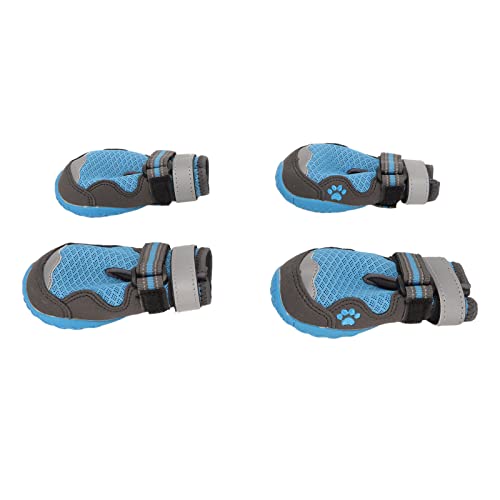 Hundestiefel, Pfotenschutz, rutschfeste, Atmungsaktive Hundeschuhe für Kleine und Mittelgroße Hunde mit Reflektierenden Riemen, wasserdichte Welpenstiefel (2800 ml) von TYCIONG