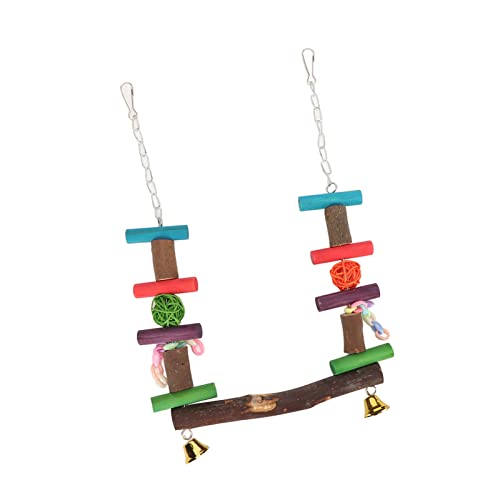 Papageien-Schaukelständer, Reine Natürliche Baumstämme, Papageien-Stehschaukel mit Bunter Rattan-Kugel Vogelschaukel-Spielzeug Papageien-Schaukelständer, Reine Natürliche Baumstämme, Papageien-Stehschaukel mit Bunter Rattan-Kugel Vogelschaukel-Spielzeug von TYCIONG