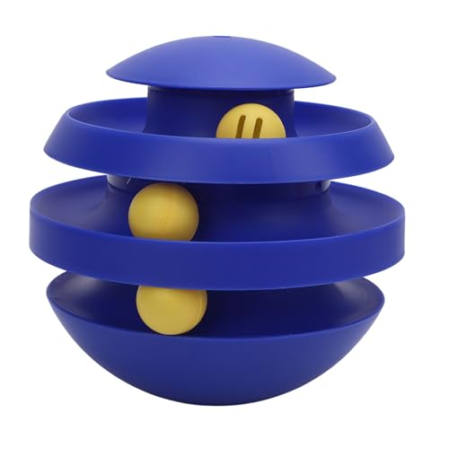 TYCIONG 360 -Grad -rotierende Interaktive Katzenballspielzeug mit Bisssicherem Design für Innenspiel -Spiele und Angstzustände (Blau) von TYCIONG