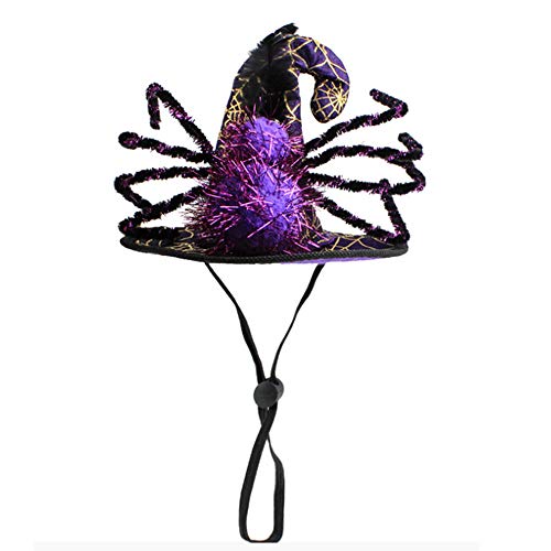 TYCIONG Halloween Haustierhut Hund Kostümhut Verstellbares Weiches Stoff Haustier Halloween Cap für Hunde Katzen mit Bequemem Hundekostümhut Verstellbar von TYCIONG