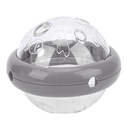 TYCIONG Hundefutterspielzeug-Puzzle-Feeder für Hunde Langsam Isst Interaktiven Haustiernahrungsspender mit Fliegendem Untertassen Design Durchscheinender Abdeckung Anti-Bite Lable (Literaturgrau) von TYCIONG