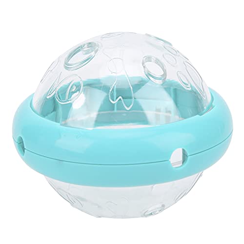 TYCIONG Hundefutterspielzeug-Puzzle-Feeder für Hunde Langsam Isst Interaktiven Haustiernahrungsspender mit Fliegendem Untertassen Design Durchscheinender Abdeckung Anti-Bite Lable (Peacock Blue) von TYCIONG