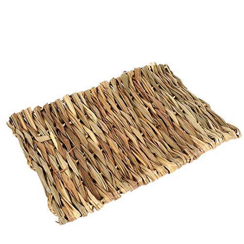 TYCIONG Kaninchen-Grasmatte, Hamster-Meerschweinchen-Pad, Handgewebte Haustiermatte, 2 Größen, Bequemes Ausruhen, Spielen, Beißen, Zähneknirschen für Kleine Haustiere, (S) von TYCIONG