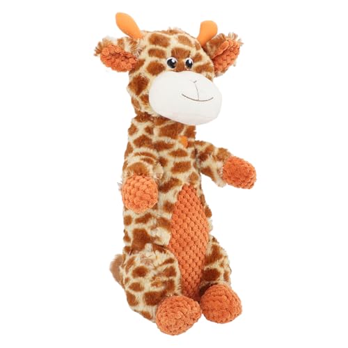 TYCIONG Plüschhund Quietschende Spielzeuggefüllte Hundespielzeughund -Kauspielzeug mit Quietschgerät für Kleine Mittelgroße Große Hunde Interaktive Langeweile Reduzieren (Giraffe) von TYCIONG