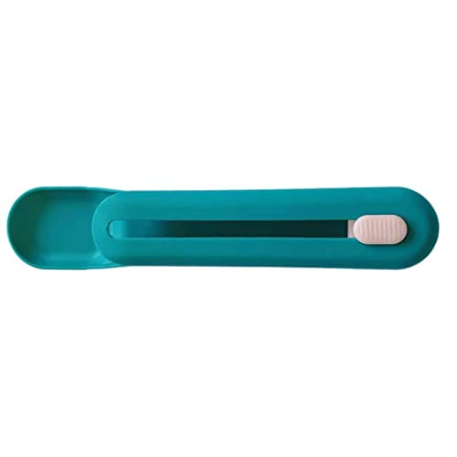 TYCIONG Tragbarer, Ergonomischer Quetschlöffel Katzenfutterspender mit Druckknopf und Katzenstreifenschlitz (Blau) von TYCIONG