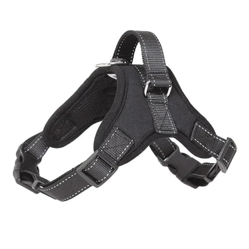 TYDHGSE Sattel-Hundegeschirr, Reflektierend, Verstellbar, for Haustiere, Kein Ziehen, for Das Training Von Hunden, Brustgurt(GC-AW-Black,XS 2.5-5kg) von TYDHGSE