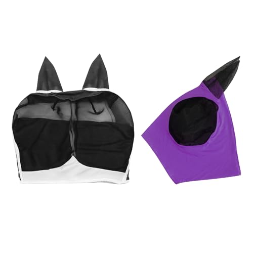 TYFGRT 2 Stück Pferdemaske, Pferdefliegenmaske, Atmungsaktive Insektenmaske, Elastische Schützende Pferdemaske, Reitsportbedarf TYFGRT 2 Stück Pferdemaske, Pferdefliegenmaske, Atmungsaktive Insektenmaske, Elastische Schützende Pferdemaske, Reitsportbedarf von TYFGRT