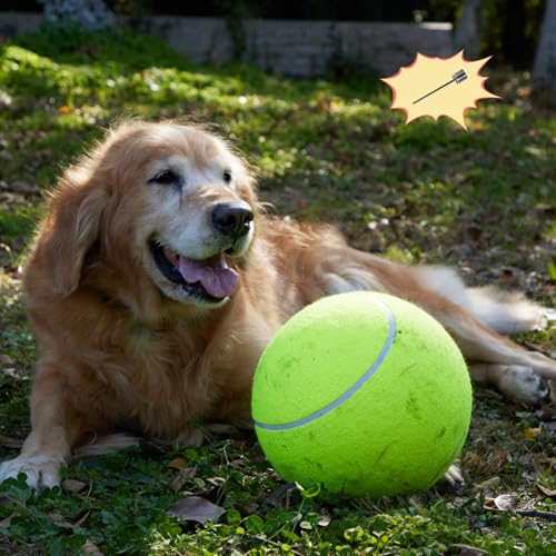 Riesiger 24,1 cm großer Hunde-Tennisball – lustiger Outdoor-Sportball, gelber großer Tennisball für Hunde, Geburtstagsgeschenk, Haustierspielzeugbälle für kleine/mittelgroße/große Hunde Riesiger 24,1 cm großer Hunde-Tennisball – lustiger Outdoor-Sportball, gelber großer Tennisball für Hunde, Geburtstagsgeschenk, Haustierspielzeugbälle für kleine/mittelgroße/große Hunde von TYLIN