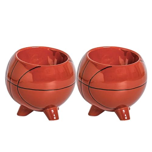 Erhöhter Katzennapf In Form Eines Basketball-Fußballs Aus Keramik Für Kleine Haustiere. Erhöhter Katzennapf Für Futter Und Wasser-Basketball-Satz Von 2 Erhöhter Katzennapf In Form Eines Basketball-Fußballs Aus Keramik Für Kleine Haustiere. Erhöhter Katzennapf Für Futter Und Wasser-Basketball-Satz Von 2 von TYMYYS
