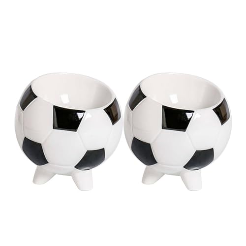 Erhöhter Katzennapf In Form Eines Basketball-Fußballs Aus Keramik Für Kleine Haustiere. Erhöhter Katzennapf Für Futter Und Wasser-Fußball-Satz Von 2 Erhöhter Katzennapf In Form Eines Basketball-Fußballs Aus Keramik Für Kleine Haustiere. Erhöhter Katzennapf Für Futter Und Wasser-Fußball-Satz Von 2 von TYMYYS