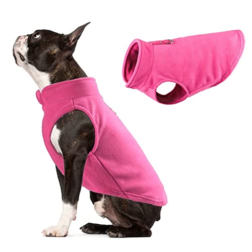 Hunde-Fleeceweste, warme Hundekleidung für kleine Hunde, Rosa, Größe S von TYONMUJO
