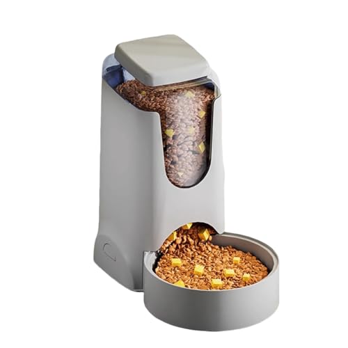 Katzen- und Hundefutterautomat 2.8L Wasserbrunnen für Haustiere Wasserbrunnen für Trockenfutter, rutschfeste Unterseite, 33 x 18 x 32 cm, Grau Katzen- und Hundefutterautomat 2.8L Wasserbrunnen für Haustiere Wasserbrunnen für Trockenfutter, rutschfeste Unterseite, 33 x 18 x 32 cm, Grau von TYSMOZ