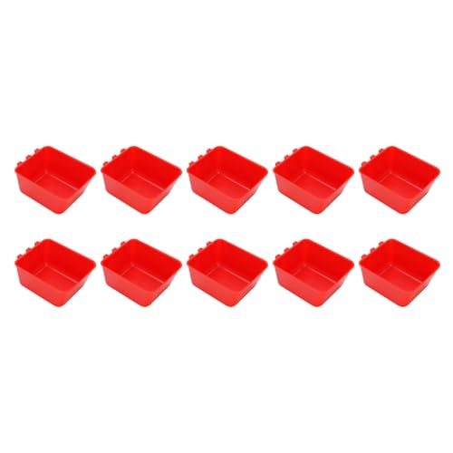 10 -pcs Hängende Futterschalen, Hühnerkäfig -Feeder -Wasserer, Verdickte Fütterungsbehälter für Tauben, Hamster, Tauben, Papageien von TYTOGE