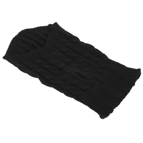 TYTOGE Hundepullover, Gedrehter Strick, Warm, Weich, Elastischer Saum, Welpen-Winterpullover für den Täglichen Spaziergang, Schwarz (M) von TYTOGE