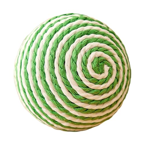 TYUIOP Kratzkugel für Katzen aus Sisal, Kratzspielzeug mit Glocke, Verschleißfeste Kratzkugel für Katzen, Bewegliches Kratzbrett, Spielzeug für Wohnungskatzen, Unterhaltsames Kratztraining (8cm) von TYUIOP