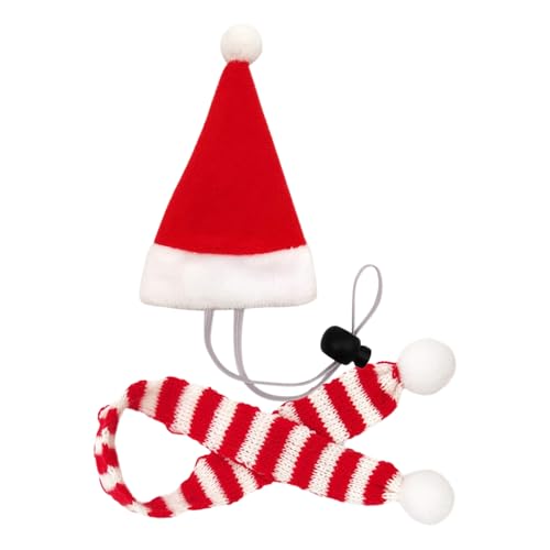 TYUKXJH Kostüm für Hühner | Weihnachtsmannkostüm – kleine Weihnachtsmütze, verstellbar, für das | Ente, Hamster, Kaninchen, Katze, , Welpe, , Bauernhofdekoration von TYUKXJH