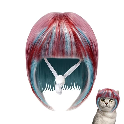 TYUKXJH Perücke für Hunde | buntes Haarteil für Katzen und Hunde | Atmungsaktive Kopfbedeckung für Tiere mit verstellbarem Riemen | für Cosplay Shows Paraden Party und Halloween TYUKXJH Perücke für Hunde | buntes Haarteil für Katzen und Hunde | Atmungsaktive Kopfbedeckung für Tiere mit verstellbarem Riemen | für Cosplay Shows Paraden Party und Halloween von TYUKXJH