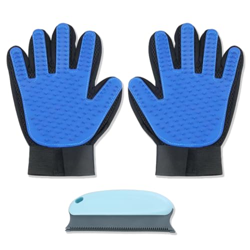 TYXHXTF 1 Paar Haustier Fellpflegehandschuh, Tierhaarentfernerbürste, Tierhaarentferner Handschuh für Hunde und Katzen, für Deshedding, Baden und Massieren, Perfekt für Kurzes und Langes Fell TYXHXTF 1 Paar Haustier Fellpflegehandschuh, Tierhaarentfernerbürste, Tierhaarentferner Handschuh für Hunde und Katzen, für Deshedding, Baden und Massieren, Perfekt für Kurzes und Langes Fell von TYXHXTF